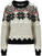 Ski T-shirt /hættetrøje Dale of Norway Vilja Womens Knit Sweater Black/Off White/Red Rose S Jumper