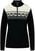 T-shirt/casaco com capuz para esqui Dale of Norway Liberg Womens Sweater Black/Offwhite/Schiefer M Ponte