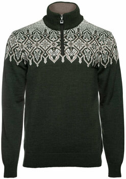T-shirt/casaco com capuz para esqui Dale of Norway Winterland Mens Merino Wool Sweater Dark Green/Off White/Mountainstone M Ponte - 1