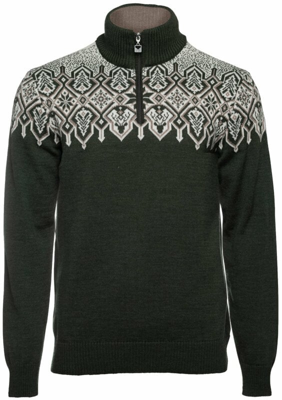 Ski T-shirt / Hoodie Dale of Norway Winterland Mens Merino Wool Sweater Dark Green/Off White/Mountainstone L Hoppare