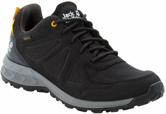 Jack Wolfskin Férfi túracipők Woodland 2 Texapore Low Black/Burly Yellow XT 45