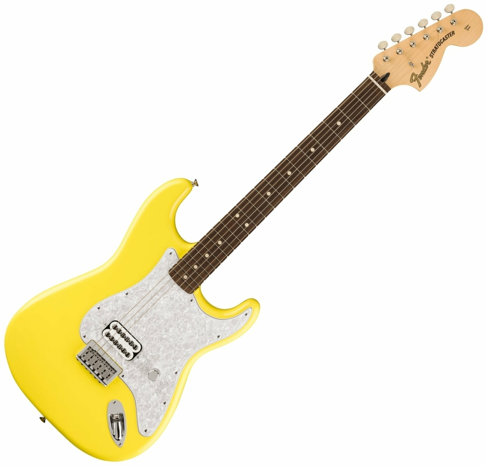 Photos - Guitar Fender Limited Edition Tom Delonge Stratocaster Graffiti Yellow 014 