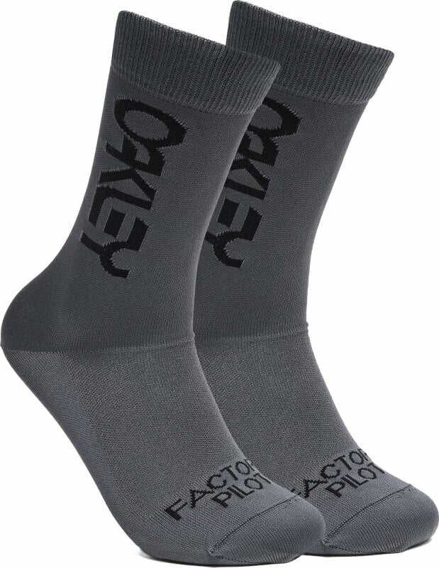 Cyklo ponožky Oakley Factory Pilot MTB Socks Forged Iron S Cyklo ponožky