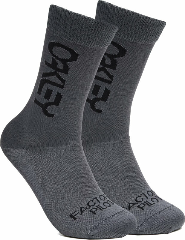 Chaussettes de cyclisme Oakley Factory Pilot MTB Socks Forged Iron L Chaussettes de cyclisme