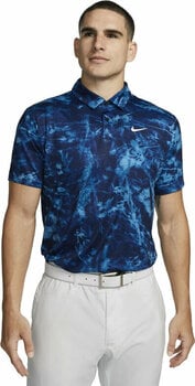 Polo Shirt Nike Dri-Fit Tour Mens Polo Solar Floral Dutch Blue/White S - 1