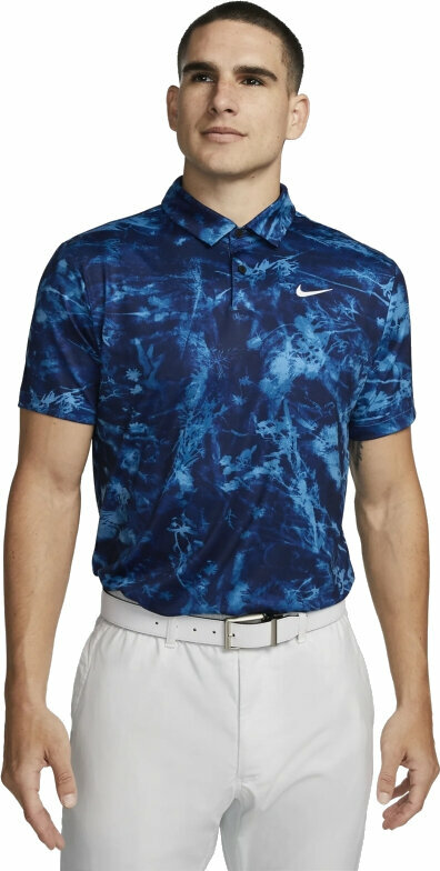 Риза за поло Nike Dri-Fit Tour Mens Polo Solar Floral Dutch Blue/White XL