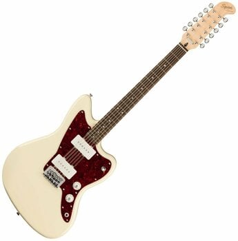 E-Gitarre Fender Squier Paranormal Jazzmaster XII Olympic White - 1