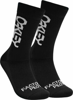 Chaussettes de cyclisme Oakley Factory Pilot MTB Socks Blackout S Chaussettes de cyclisme - 1