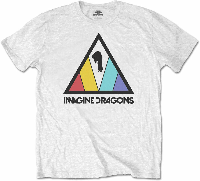 Maglietta Imagine Dragons Maglietta Triangle Logo Unisex White 3 - 4 anni 