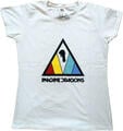 Imagine Dragons Triangle Logo White L Naiste T-särk