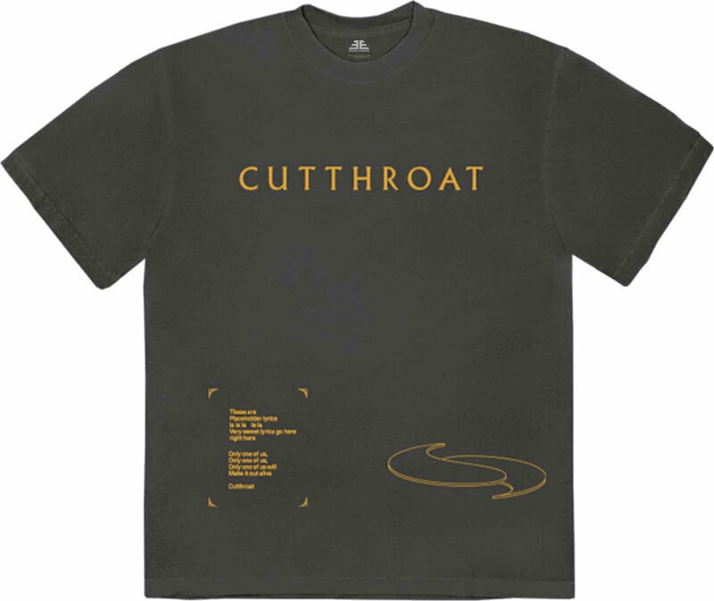 Shirt Imagine Dragons Shirt Cutthroat Symbols (Back Print) Charcoal Grey L