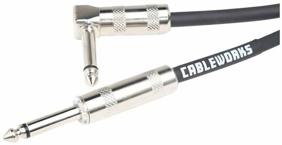Adapter/Patch Cable Gator Cableworks Backline Series Instrument/Patch Cable Black Straight - Angled