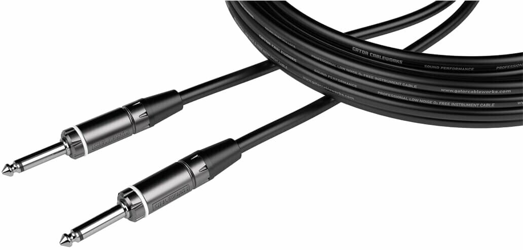 Instrument kabel Gator Cableworks Composer Series Strt to Strt Instrument Sort 6 m Lige - Lige
