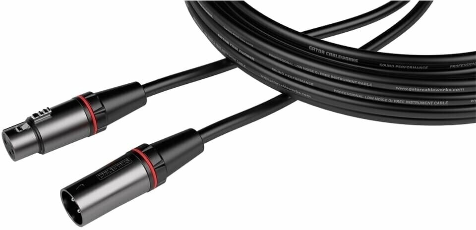Microphone Cable Gator Cableworks Headliner Series XLR Microphone Cable Black 6 m