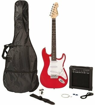 Elektrická gitara Encore E60 Blaster Pack Gloss red Gloss Red Finish - 1