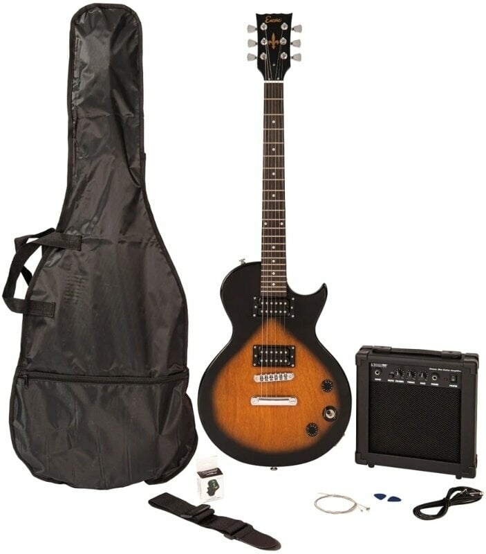 Elektrische gitaar Encore E90 Blaster Pack Tobacco Sunburst Sunburst