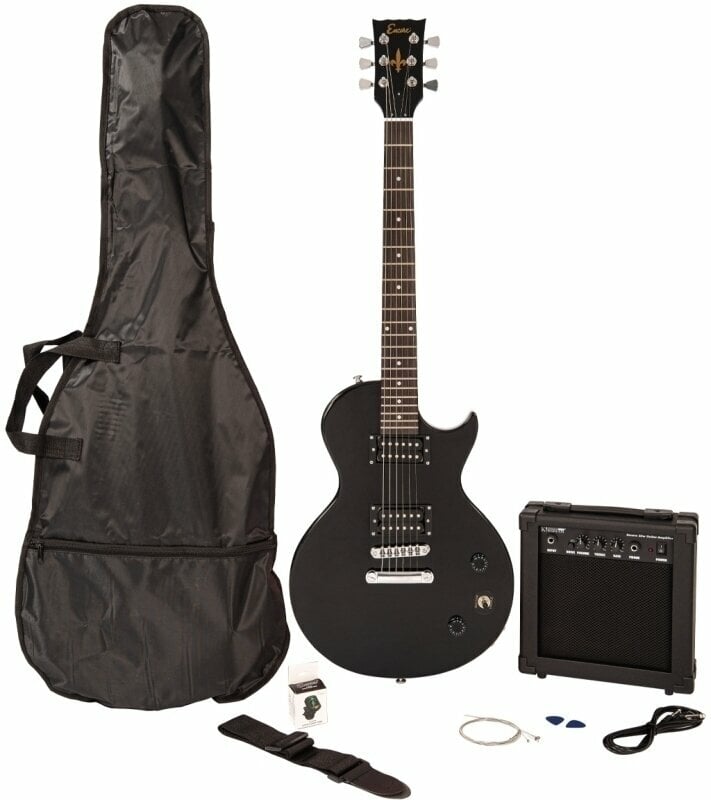 Električna gitara Encore E90 Blaster Pack Gloss Black Gloss Black