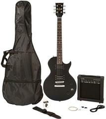 Guitarra elétrica Encore E90 Blaster Pack Gloss Black Guitarra elétrica