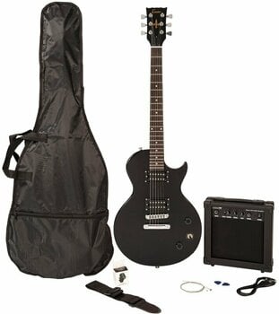 Elektromos gitár Encore E90 Blaster Pack Gloss Black Gloss Black - 1