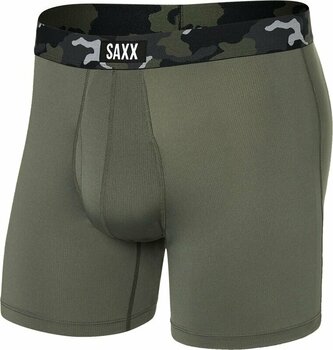 Fitness Underwear SAXX Sport Mesh Boxer Brief Dusty Olive/Camo M Fitness Underwear - 1