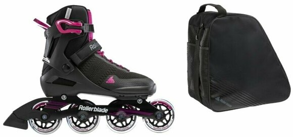 Roller Skates Rollerblade Sirio 80 W SET Black/Raspberry 37 Roller Skates
