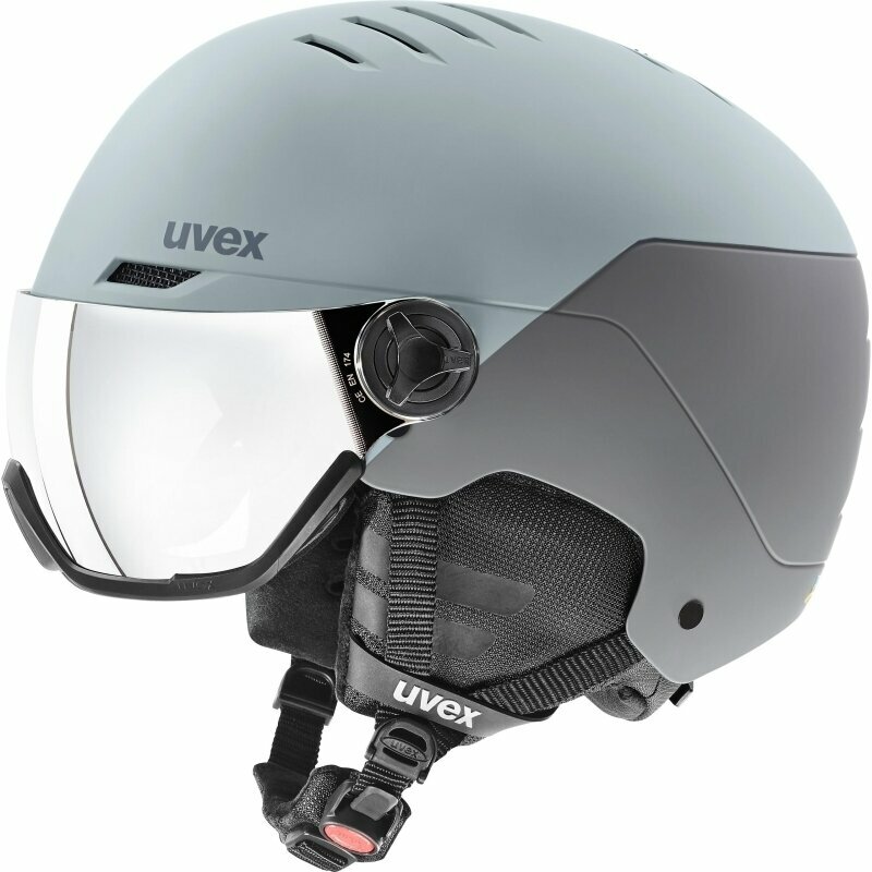 Lyžařská helma UVEX Wanted Visor Glacier/Rhino Mat 54-58 cm Lyžařská helma