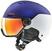 Lyžařská helma UVEX Wanted Visor Purple Bash/White Mat 54-58 cm Lyžařská helma