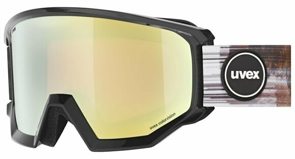 Ski-bril UVEX Athletic CV Ski Black Shiny Mirror Gold/CV Orange Ski-bril - 1