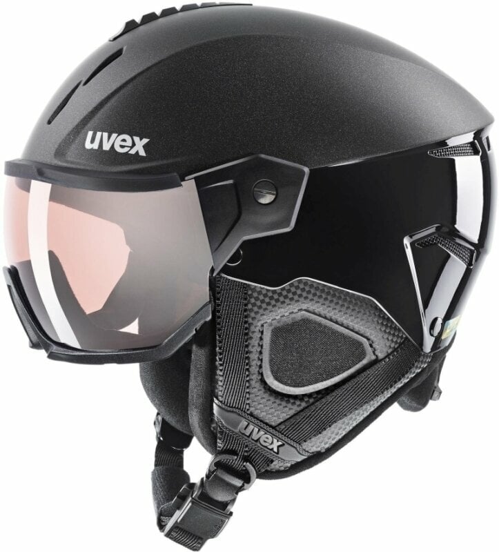 Smučarska čelada UVEX Instinct Visor Pro V Black Mat 59-61 cm Smučarska čelada