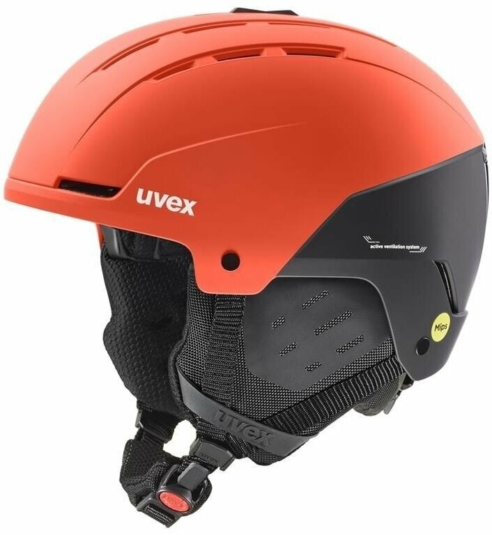 Skijaška kaciga UVEX Stance Mips Fierce Red/Black Mat 54-58 cm Skijaška kaciga