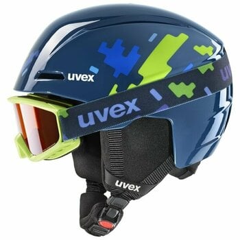 Kask narciarski UVEX Viti Set Junior Blue Puzzle 46-50 cm Kask narciarski - 1