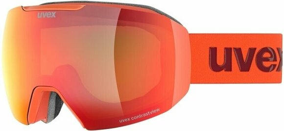 Lyžiarske okuliare UVEX Epic Attract Fierce Red Mat Mirror Red/Contrastview Green Lasergold Lite Lyžiarske okuliare - 1
