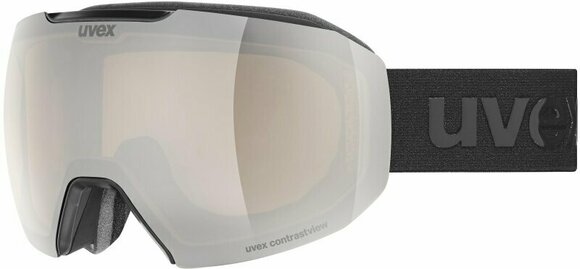 Ski Goggles UVEX Epic Attract Black Mat Mirror Silver/Contrastview Yellow Lasergold Lite Ski Goggles - 1