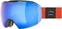 Óculos de esqui UVEX Epic Attract Black Mat Mirror Blue/Contrastview Smoke Lasergold Lite Óculos de esqui