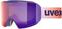 Ochelari pentru schi UVEX Evidnt Attract Purple Bash Mat Mirror Ruby/Contrastview Green Lasergold Lite Ochelari pentru schi