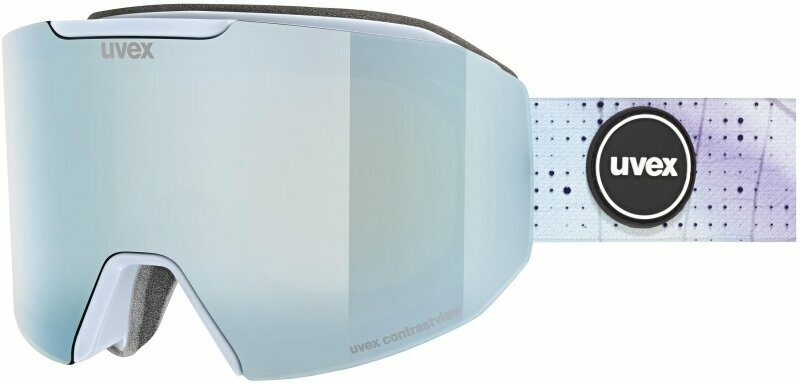 Ski Goggles UVEX Evidnt Attract Arctic Blue Mat Mirror Sapphire/Contrastview Green Lasergold Lite Ski Goggles