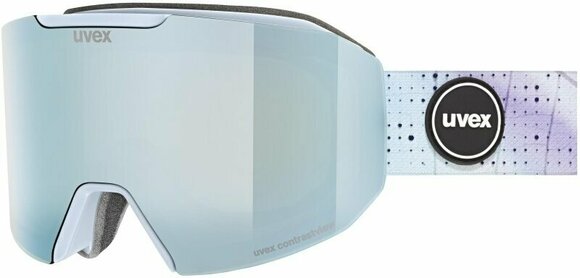 Ski Goggles UVEX Evidnt Attract Arctic Blue Mat Mirror Sapphire/Contrastview Green Lasergold Lite Ski Goggles - 1