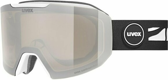 Ski Goggles UVEX Evidnt Attract White Mat Mirror Sapphire/Contrastview Yellow Lasergold Lite Ski Goggles - 1