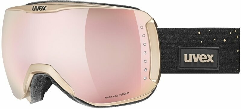 Óculos de esqui UVEX Downhill 2100 WE Glamour Goldchrom Mirror Rose/CV Green Óculos de esqui