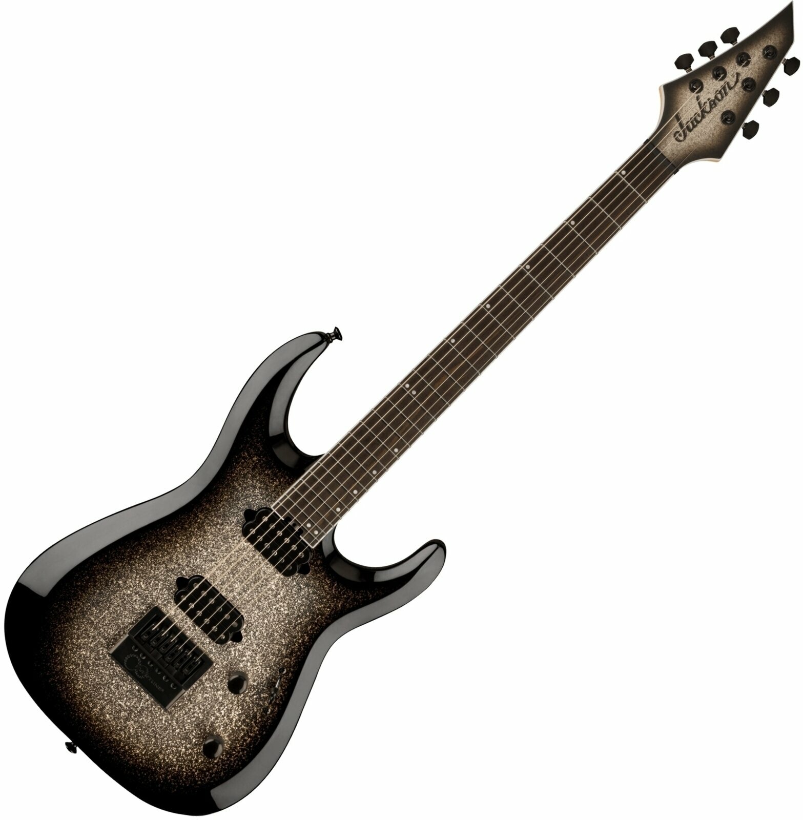 Guitarra elétrica Jackson Pro Plus Series DK Modern EVTN6 EB Silver Sparkle