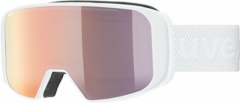 Ski-bril UVEX Saga TO White Shiny Mirror Rose/Lasergold Lite Ski-bril