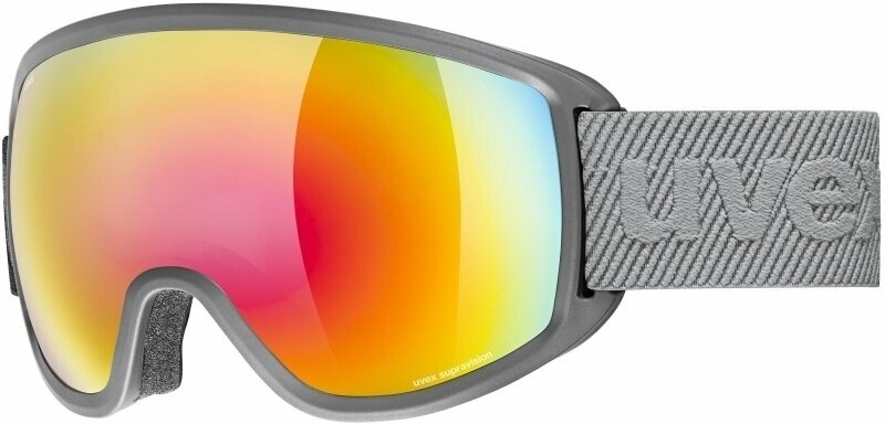Ski Brillen UVEX Topic FM SPH Rhino Mat/Mirror Rainbow Ski Brillen