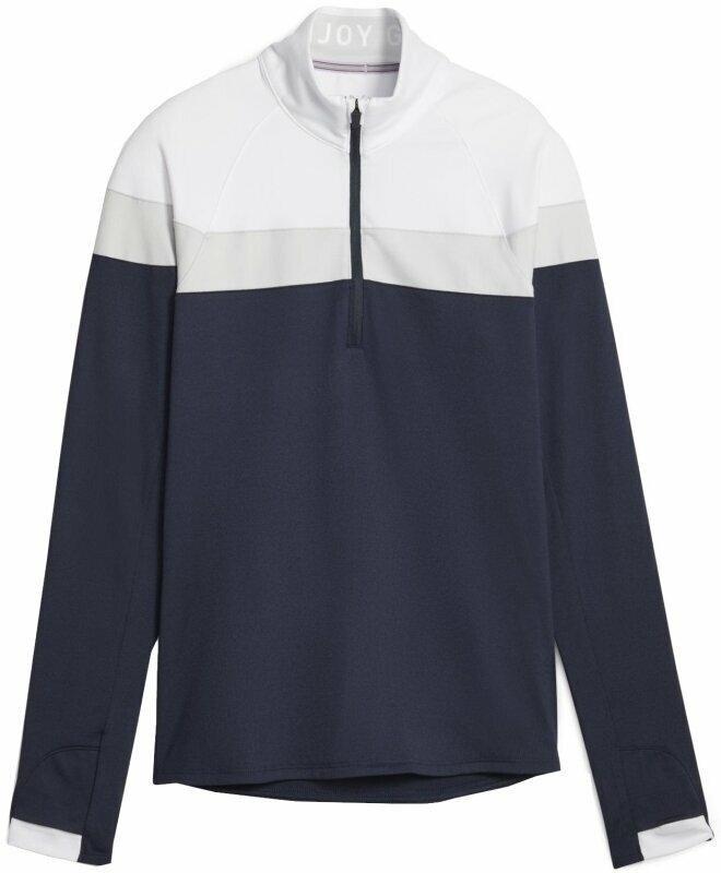 Sudadera con capucha/Suéter Puma Lightweight 1/4 Zip Navy Blazer/Ash Gray XS Sudadera