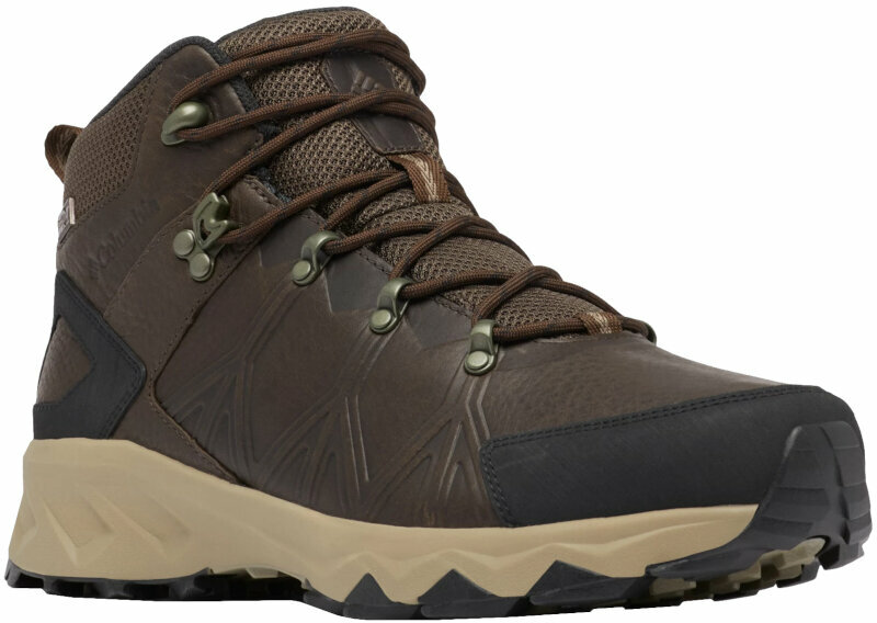 Pantofi trekking de bărbați Columbia Men's Peakfreak II Mid OutDry Leather Shoe Cordovan/Black 41 Pantofi trekking de bărbați