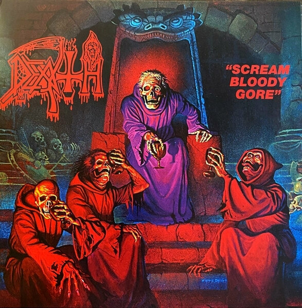 LP Death - Scream Bloody Gore (Red/Blue Butterfly Splatter Coloured) (Limited Edition) (LP)