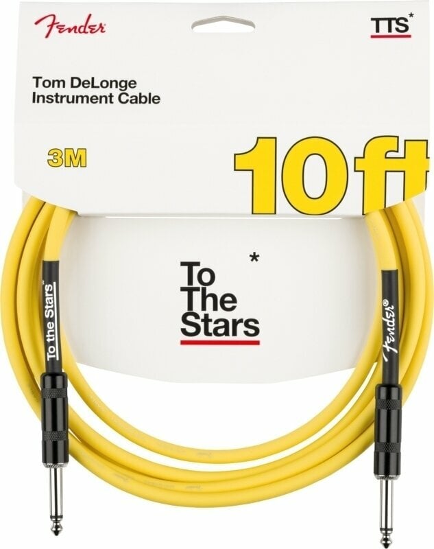 Instrumentkabel Fender Tom DeLonge 10' To The Stars Instrument Cable Geel 3 m Recht - Recht