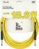 Fender Tom DeLonge 18.6' To The Stars Instrument Cable Yellow 5,5 m Straight - Straight