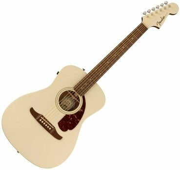 Guitare acoustique-électrique Fender Malibu Player Olympic White - 1
