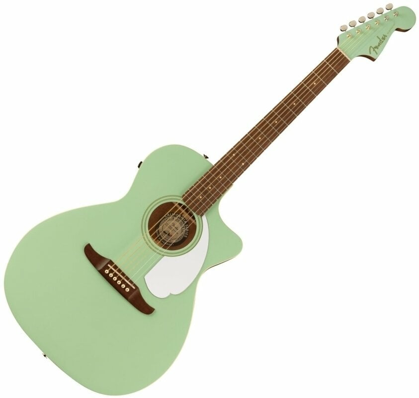 Jumbo elektro-akoestische gitaar Fender Newporter Player Surf Green (Zo goed als nieuw)