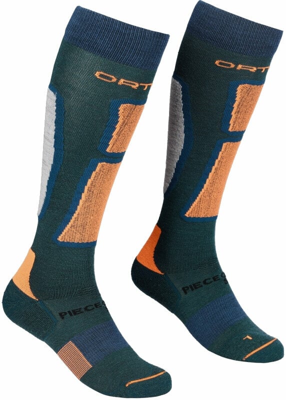 Ski Socks Ortovox Ski Rock'N'Wool Long Socks M Pacific Green 45-47 Ski Socks